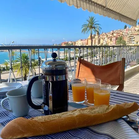 Le Garavan-Vue Mer-Plage-Clim-Terrasse Menton Exterior photo